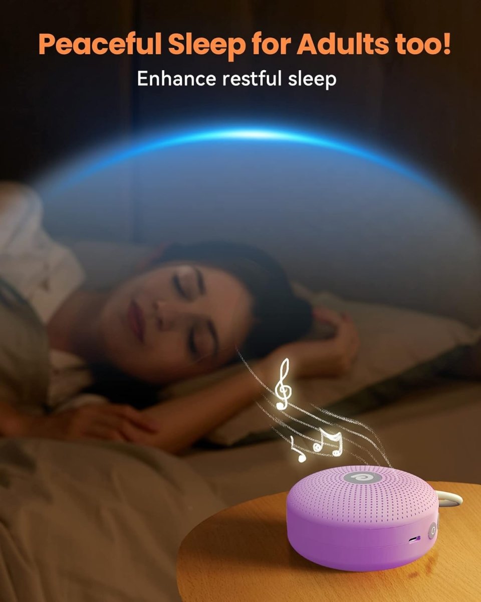 Dreamegg Baby Sleep Soother - Portable White Noise Machine Sound Machine Baby, Features Powerful Battery, 21 Soothing Sound, Noise Canceling for Office & Sleeping, Home, Travel, Gift - LittleTreasures