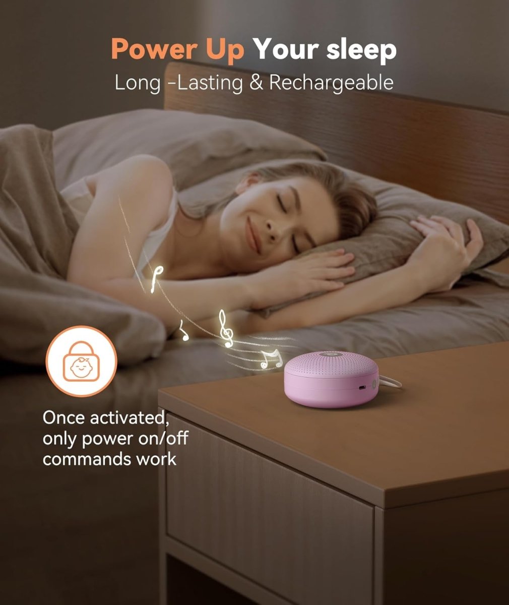 Dreamegg Baby Sleep Soother - Portable White Noise Machine Sound Machine Baby, Features Powerful Battery, 21 Soothing Sound, Noise Canceling for Office & Sleeping, Home, Travel, Gift - LittleTreasures