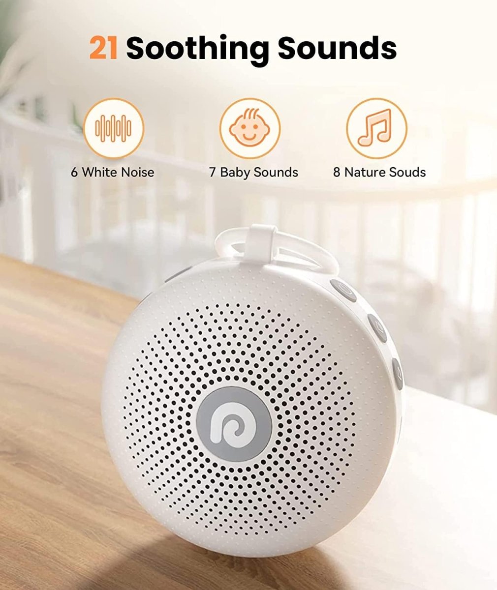Dreamegg White Noise Machine - Portable Sound Machine for Baby Adult, Features Powerful Battery, 21 Soothing Sounds for Sleeping, Rechargeable Sleep Aid Sound Machine Baby for Home Travel Nursery Gift - LittleTreasures