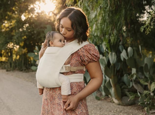 Ergobaby Embrace Baby Carrier Newborn to Toddler - Breathable Baby Carriers for Summer - Cozy Essentials (7 - 25 Pounds), Ponte Knit, Midnight Blue - LittleTreasures