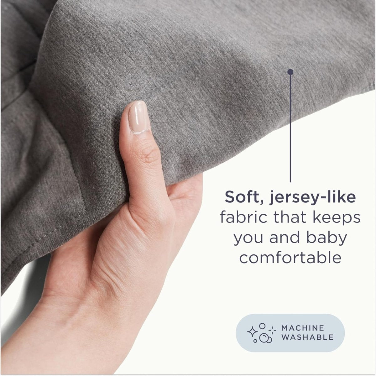 Ergobaby Embrace Cozy Newborn Baby Wrap Carrier (7 - 25 Pounds), Ponte Knit, Soft Grey - LittleTreasures