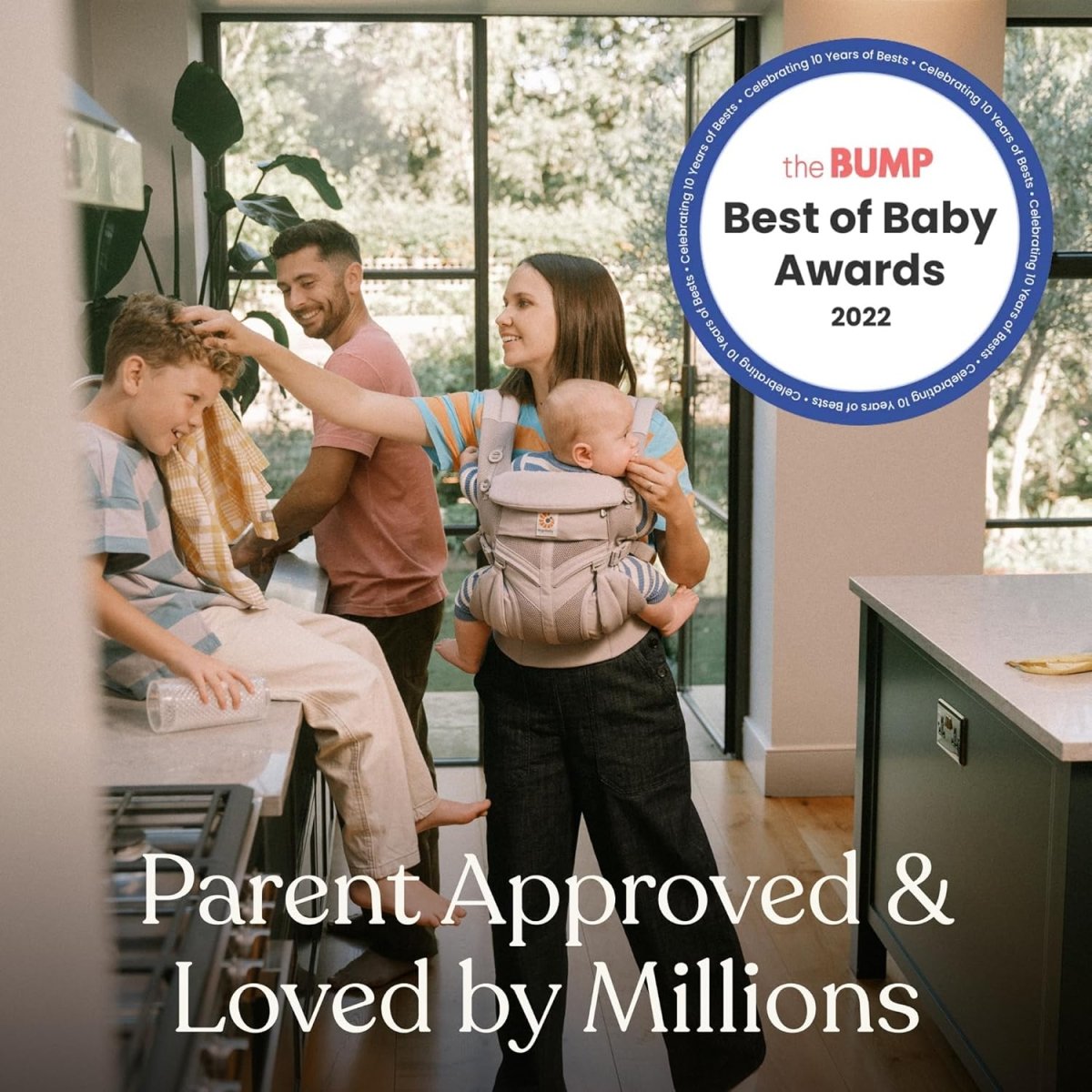 Ergobaby Omni Classic (formerly OMNI 360) All - Position Baby Carrier for Newborn to Toddler with Lumbar Support, 7 - 45 Pounds, Pearl Grey, One Size - LittleTreasures