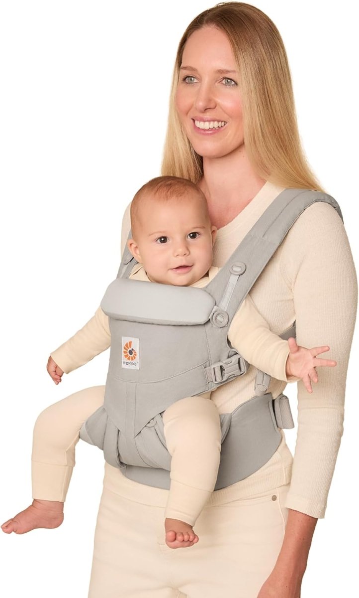 Ergobaby Omni Classic (formerly OMNI 360) All - Position Baby Carrier for Newborn to Toddler with Lumbar Support, 7 - 45 Pounds, Pearl Grey, One Size - LittleTreasures
