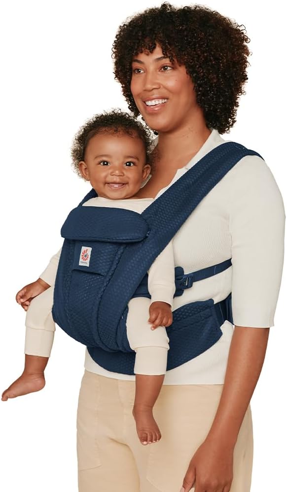 Ergobaby Omni Deluxe All Carry Positions Breathable Mesh Baby Carrier with Enhanced Lumbar Support & Airflow, Newborn to Toddler, (Holds 7 - 45 lbs), Natural Beige - LittleTreasures
