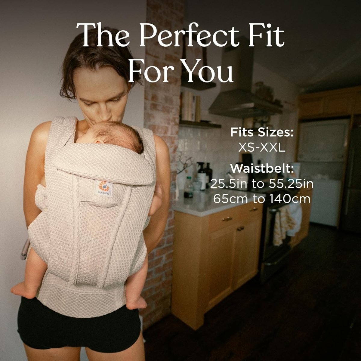 Ergobaby Omni Deluxe All Carry Positions Breathable Mesh Baby Carrier with Enhanced Lumbar Support & Airflow, Newborn to Toddler, (Holds 7 - 45 lbs), Natural Beige - LittleTreasures