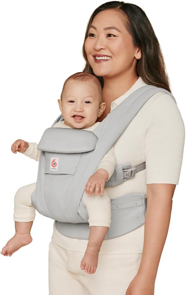 Ergobaby Omni Deluxe All Carry Positions Breathable Mesh Baby Carrier with Enhanced Lumbar Support & Airflow, Newborn to Toddler, (Holds 7 - 45 lbs), Natural Beige - LittleTreasures