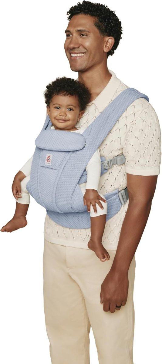 Ergobaby Omni Deluxe All Carry Positions Breathable Mesh Baby Carrier with Enhanced Lumbar Support & Airflow, Newborn to Toddler, (Holds 7 - 45 lbs), Natural Beige - LittleTreasures