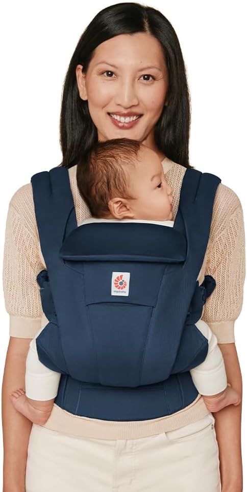Ergobaby Omni Deluxe All Carry Positions Breathable Mesh Baby Carrier with Enhanced Lumbar Support & Airflow, Newborn to Toddler, (Holds 7 - 45 lbs), Natural Beige - LittleTreasures