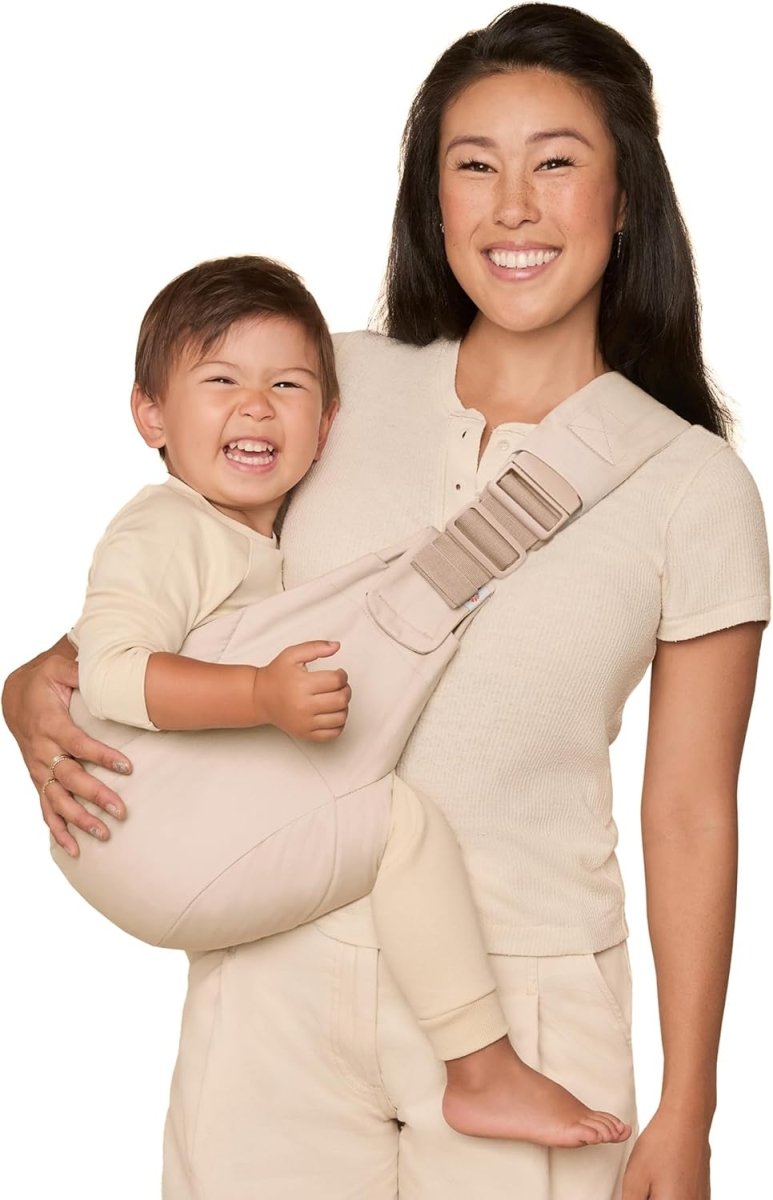 Ergobaby Upsie Hip Sling – Natural Beige Baby Carrier – Lightweight, Adjustable Sling for Toddlers – Breathable & Ergonomic Design - LittleTreasures