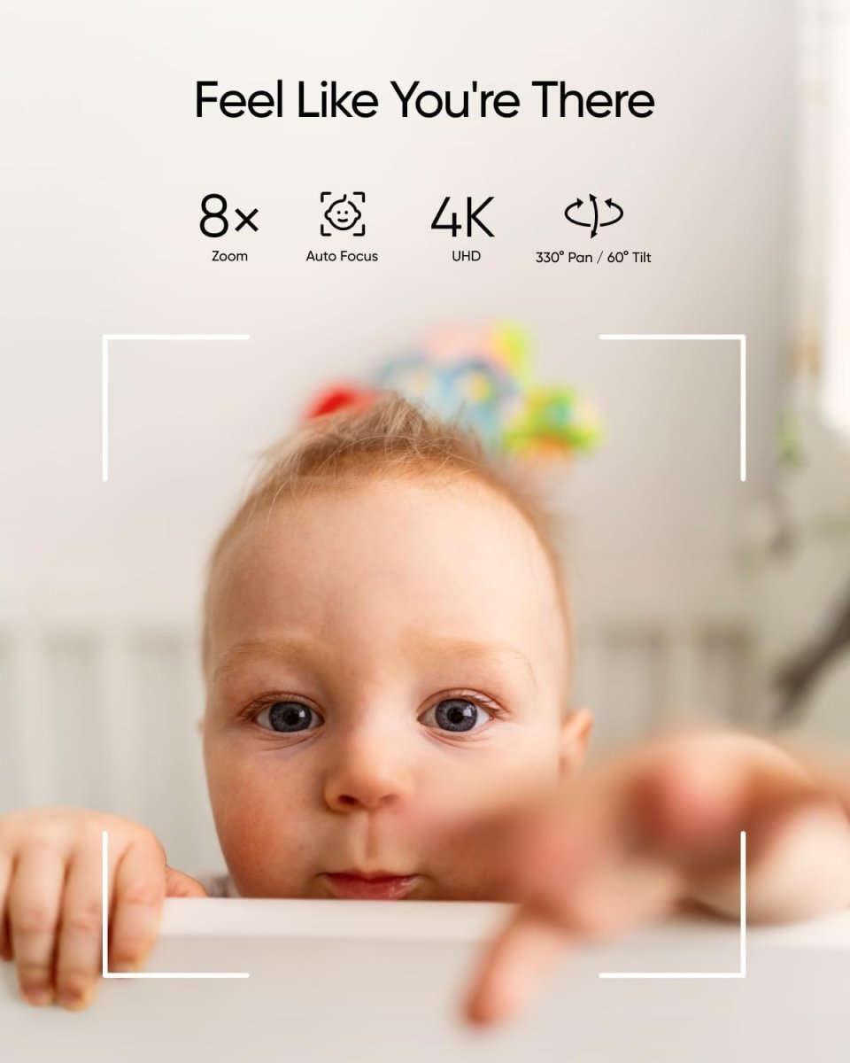 eufy Baby Monitor E21 with 4K Camera, Hybrid Wi - Fi and No Wi - Fi Connection, App and Monitor Control, Ultra - Clear Night View, Pan - Tilt, 8× Zoom, Portable Camera with Built - In Battery, ANR, Smart Alerts - LittleTreasures