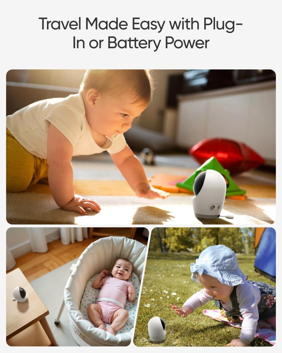 eufy Baby Monitor E21 with 4K Camera, Hybrid Wi - Fi and No Wi - Fi Connection, App and Monitor Control, Ultra - Clear Night View, Pan - Tilt, 8× Zoom, Portable Camera with Built - In Battery, ANR, Smart Alerts - LittleTreasures