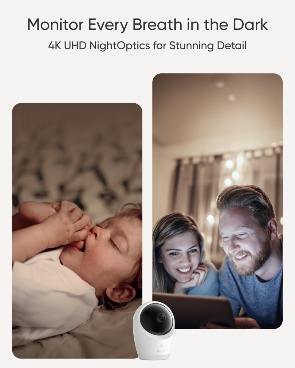 eufy Baby Monitor E21 with 4K Camera, Hybrid Wi - Fi and No Wi - Fi Connection, App and Monitor Control, Ultra - Clear Night View, Pan - Tilt, 8× Zoom, Portable Camera with Built - In Battery, ANR, Smart Alerts - LittleTreasures
