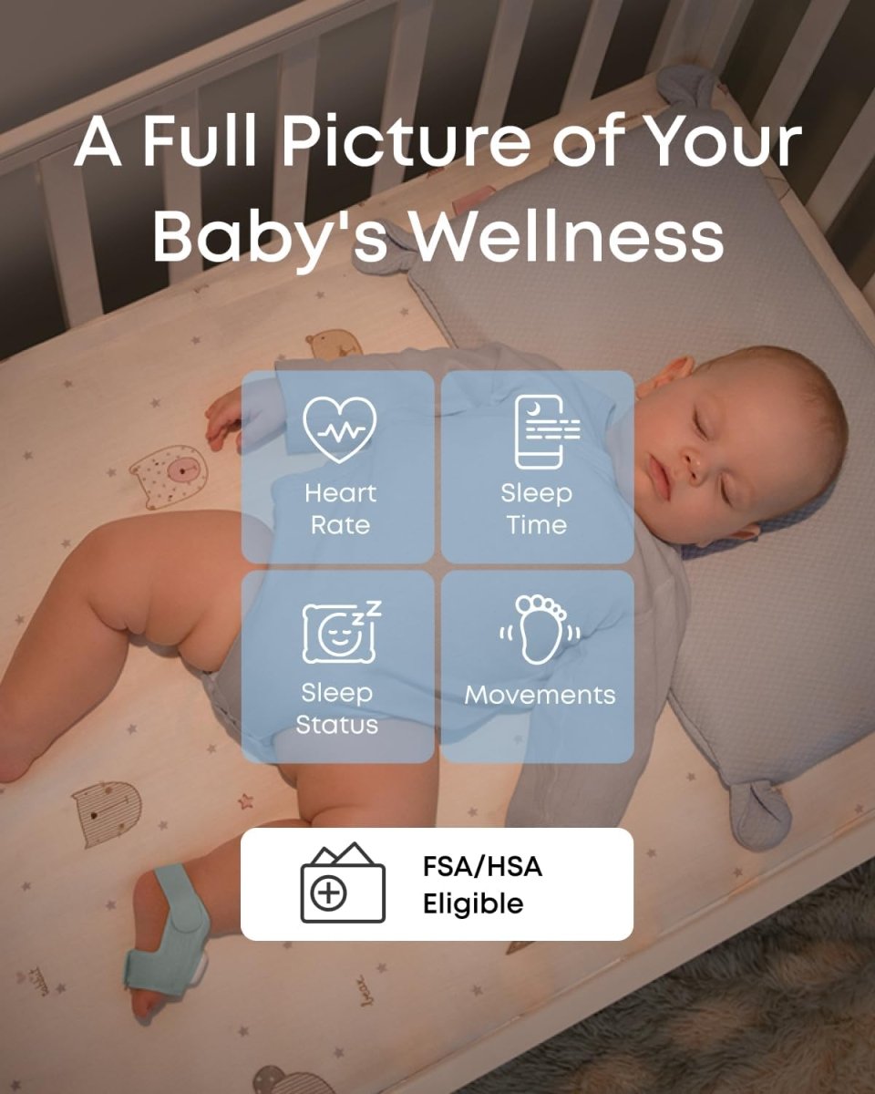 eufy Baby S320 Smart Sock Baby Monitor with 2.4 GHz Wi - Fi, Track Sleep Patterns, Naps, Heart Rate, and Blood Oxygen Levels, Soft and Comfortable, for Babies 0 - 18 Months, No Monthly Fee - LittleTreasures