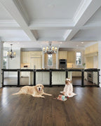 Extra Wide Baby Gate Playpen with Heat - Resistant Mesh,8 Panel Foldable Baby Fence,Indoor/Outdoor Safety Barrier,Dog Playpen & Fireplace Gate - LittleTreasures