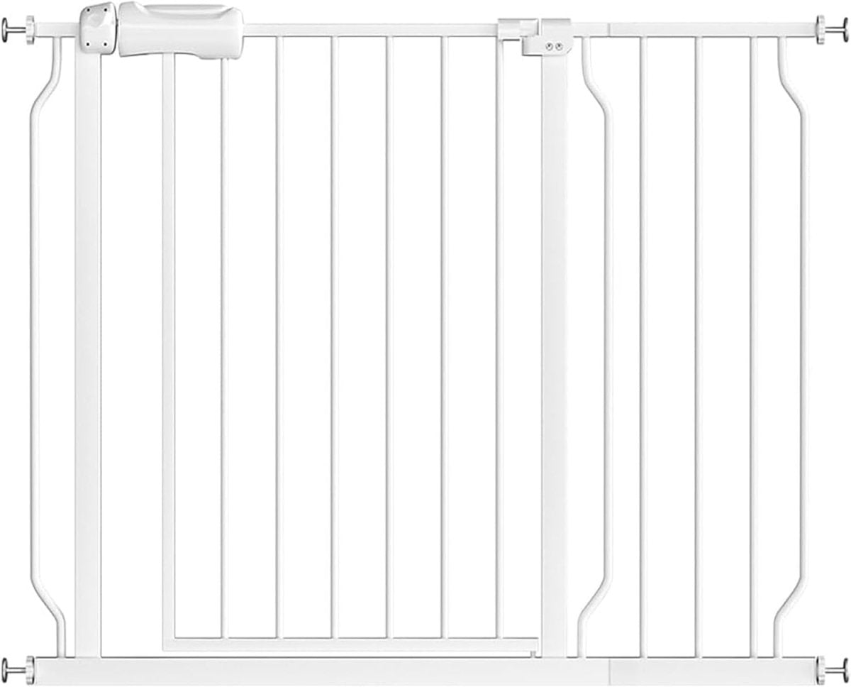 Fairy Baby 29 - 34 Inch Wide Baby Gate for Doorways Stairs Hallway, Walk Through Pressure Mounted Child Gates, Indoor Safety Child Gates for Kids or Pets Black - LittleTreasures