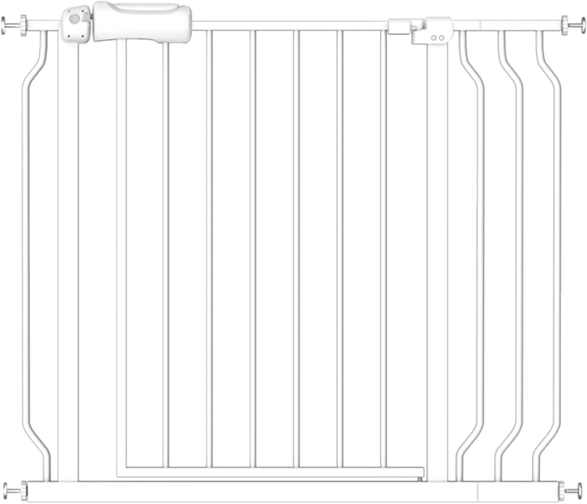 Fairy Baby 29 - 34 Inch Wide Baby Gate for Doorways Stairs Hallway, Walk Through Pressure Mounted Child Gates, Indoor Safety Child Gates for Kids or Pets Black - LittleTreasures