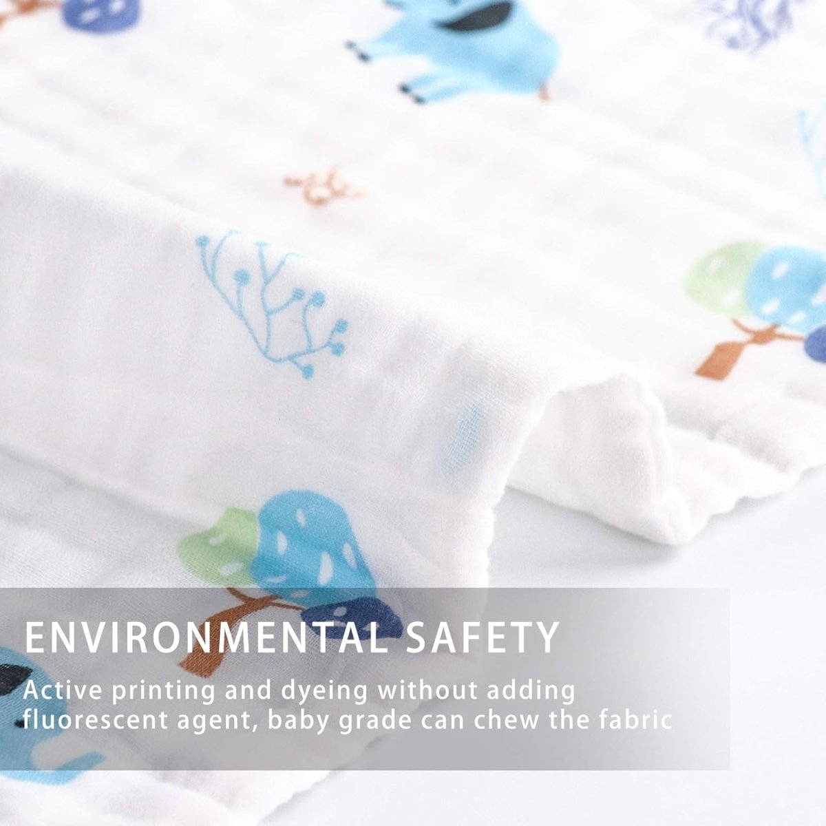 FOOK FISH Muslin Burp Cloths Cotton Burping Cloth 20'' X 10'' Pack of 6 for Baby Spit Up Cloths for Newborn,Absorbent, Soft,Large,6 Layers,Baby Burp Rags,Unisex, for Boys and Girls - LittleTreasures