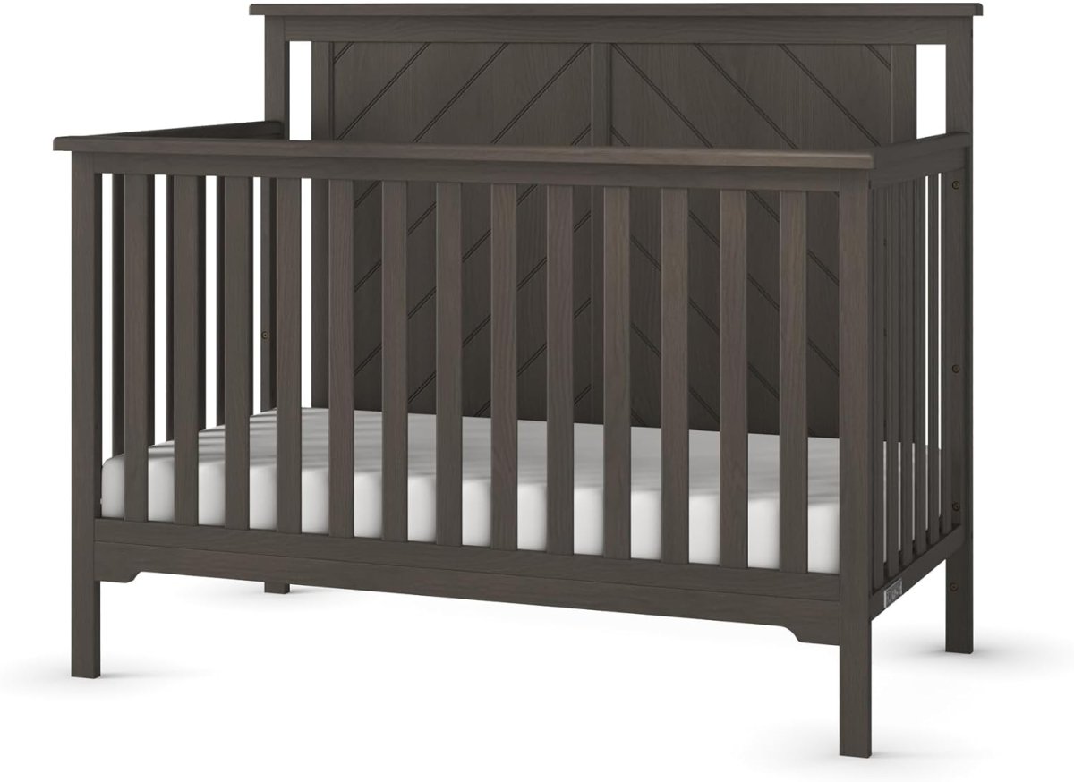 Forever Eclectic Hampton Flat Top Convertible Crib, Matte White - LittleTreasures