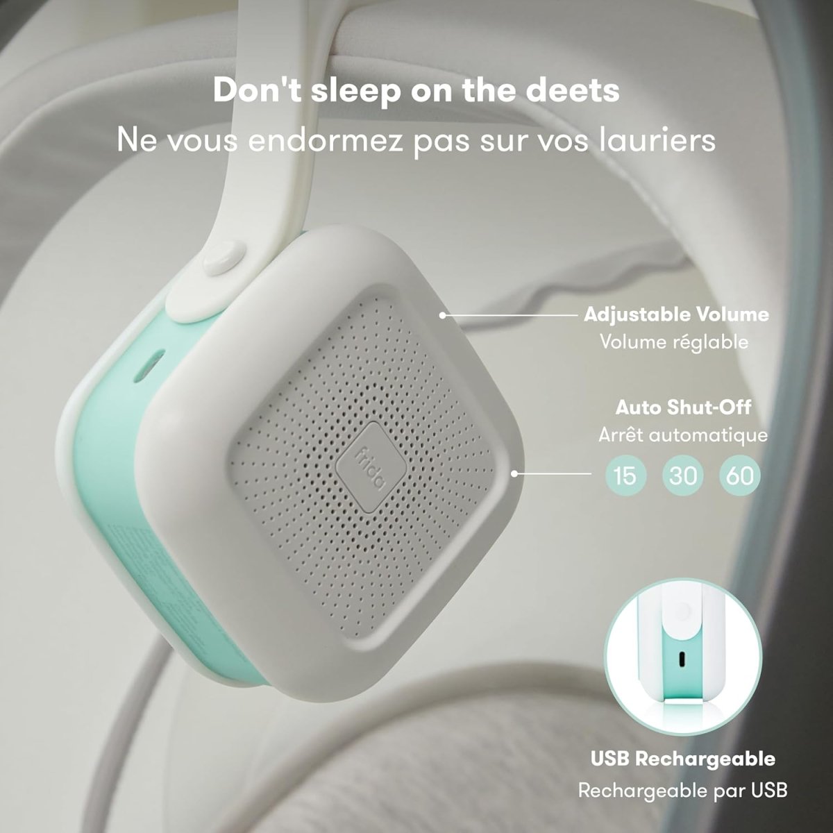 Frida Baby 2 - in - 1 Portable Sound Machine for Baby + Nightlight |White Noise Sound Machine for Baby with 5 Soothing Sounds & 3 Nightlight Modes - LittleTreasures