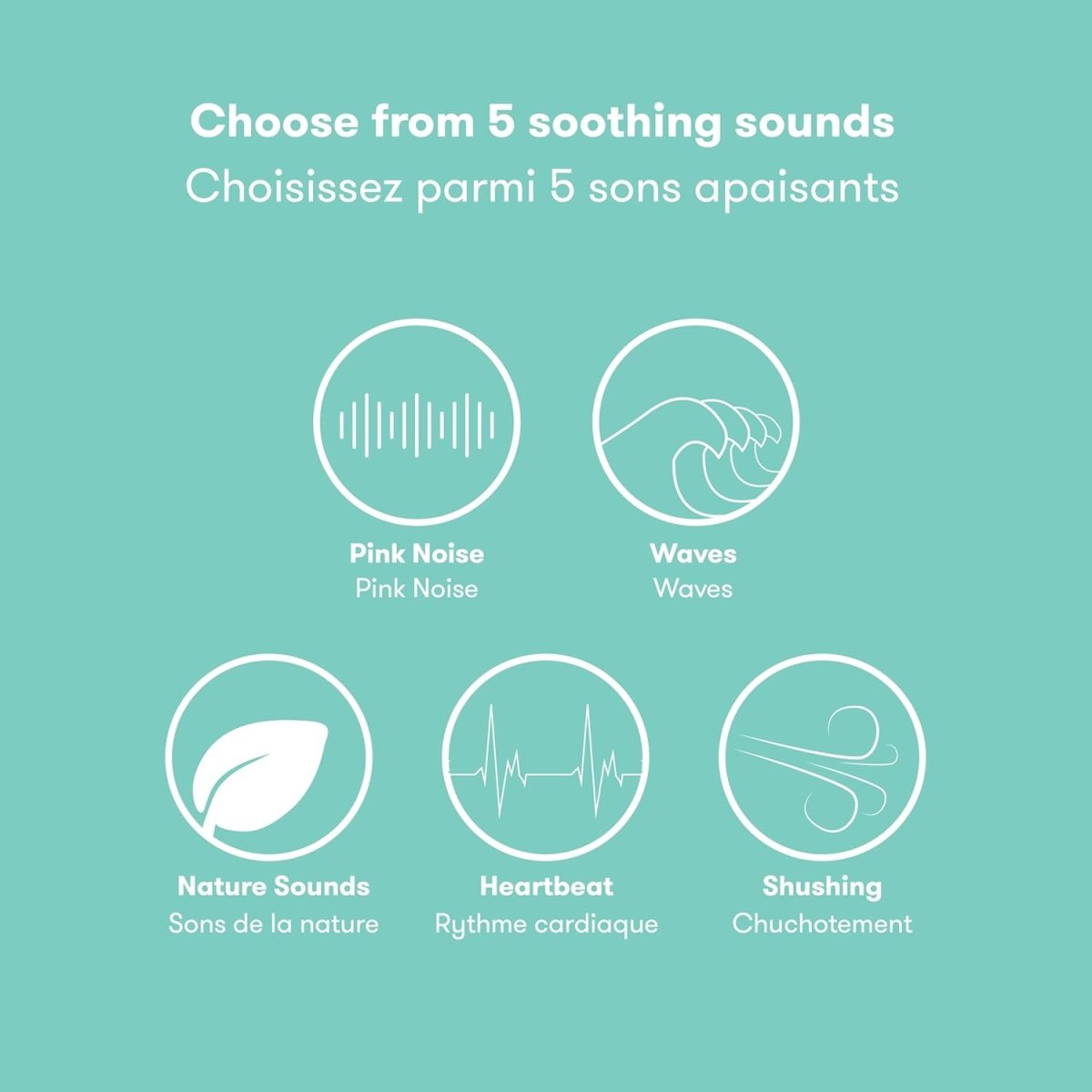 Frida Baby 2 - in - 1 Portable Sound Machine for Baby + Nightlight |White Noise Sound Machine for Baby with 5 Soothing Sounds & 3 Nightlight Modes - LittleTreasures