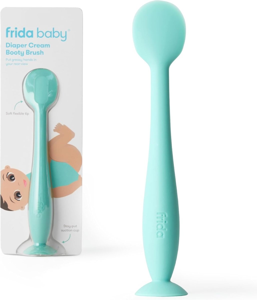 Frida Baby Diaper Cream Spatula, 100% Silicone Butt Spatula for Baby, Diaper Cream Applicator for Easy + Clean Use of Butt Paste & Diaper Rash Cream, BPA - Free, Teal - LittleTreasures