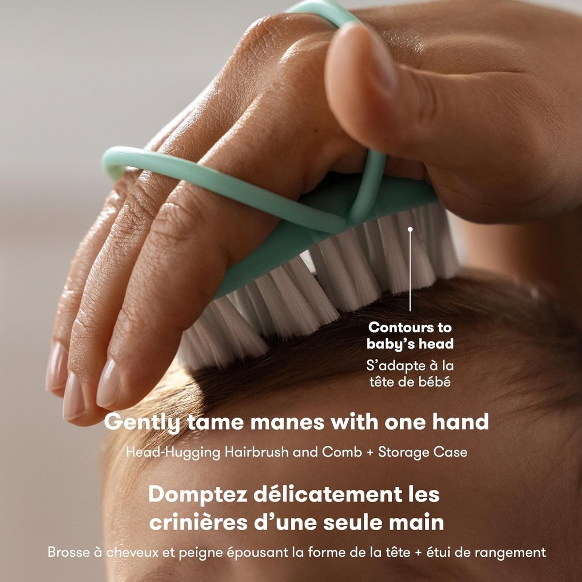 Frida Baby Grooming Kit | Baby Essentials Gift Set Includes Finger Brush with Storage Stand, Hair Brush with Case, Styling Hair Comb, Easy Grip Nail Scissors with Nail File and Case - LittleTreasures