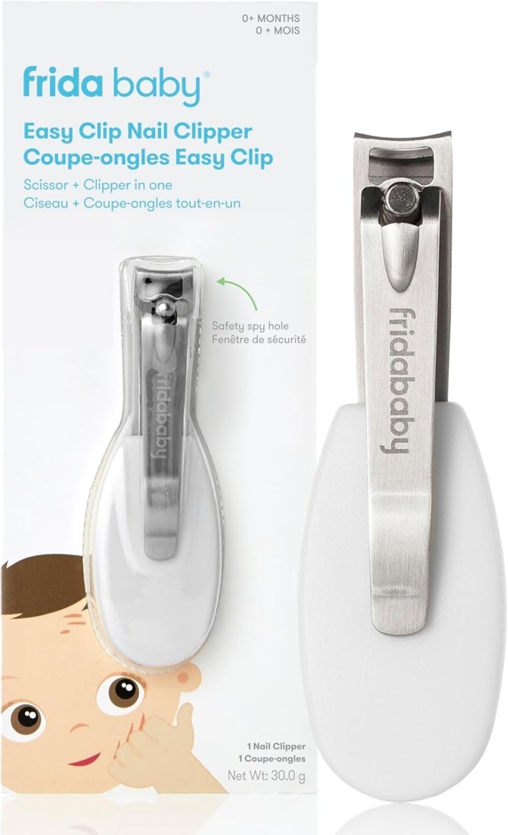 Frida Baby NailFrida Baby Nail Clippers & Nail File & Buffer for Newborns and Up, Safety Spyhole, Nickel Free, Curved Clipper to Fit Babies Nails - LittleTreasures