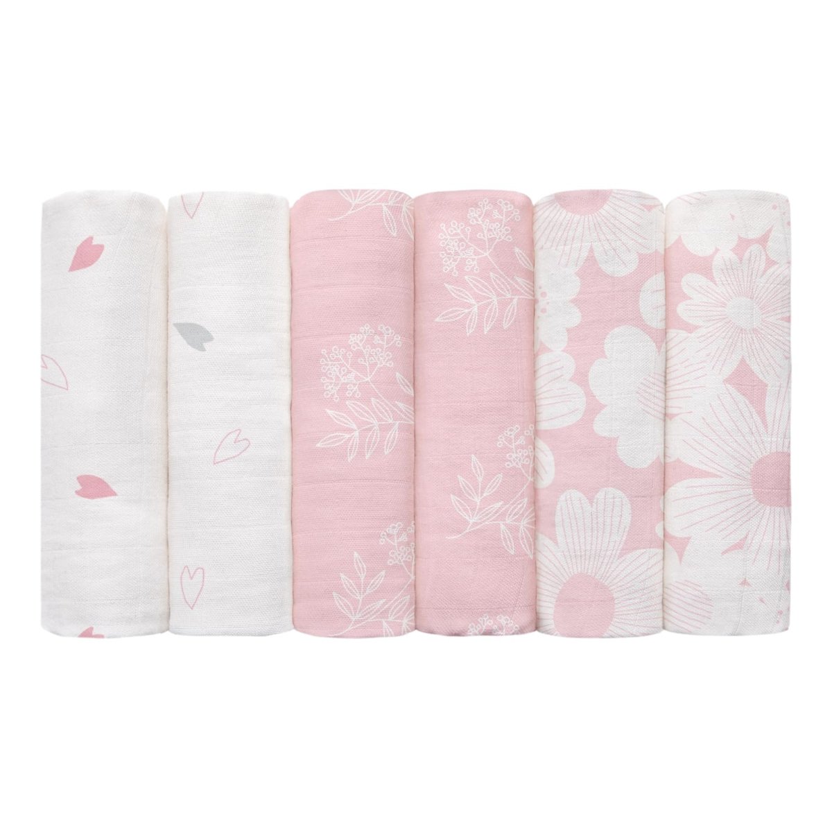 GLLQUEN BABY Receiving Blanket Boy Cotton Muslin Swaddle Blankets Girl Newborn Squares Breathable & Soft Thin Baby Blankets Cloths Double Absorbent Infant Swaddling Wrap - 6 Pack (Sun) - LittleTreasures