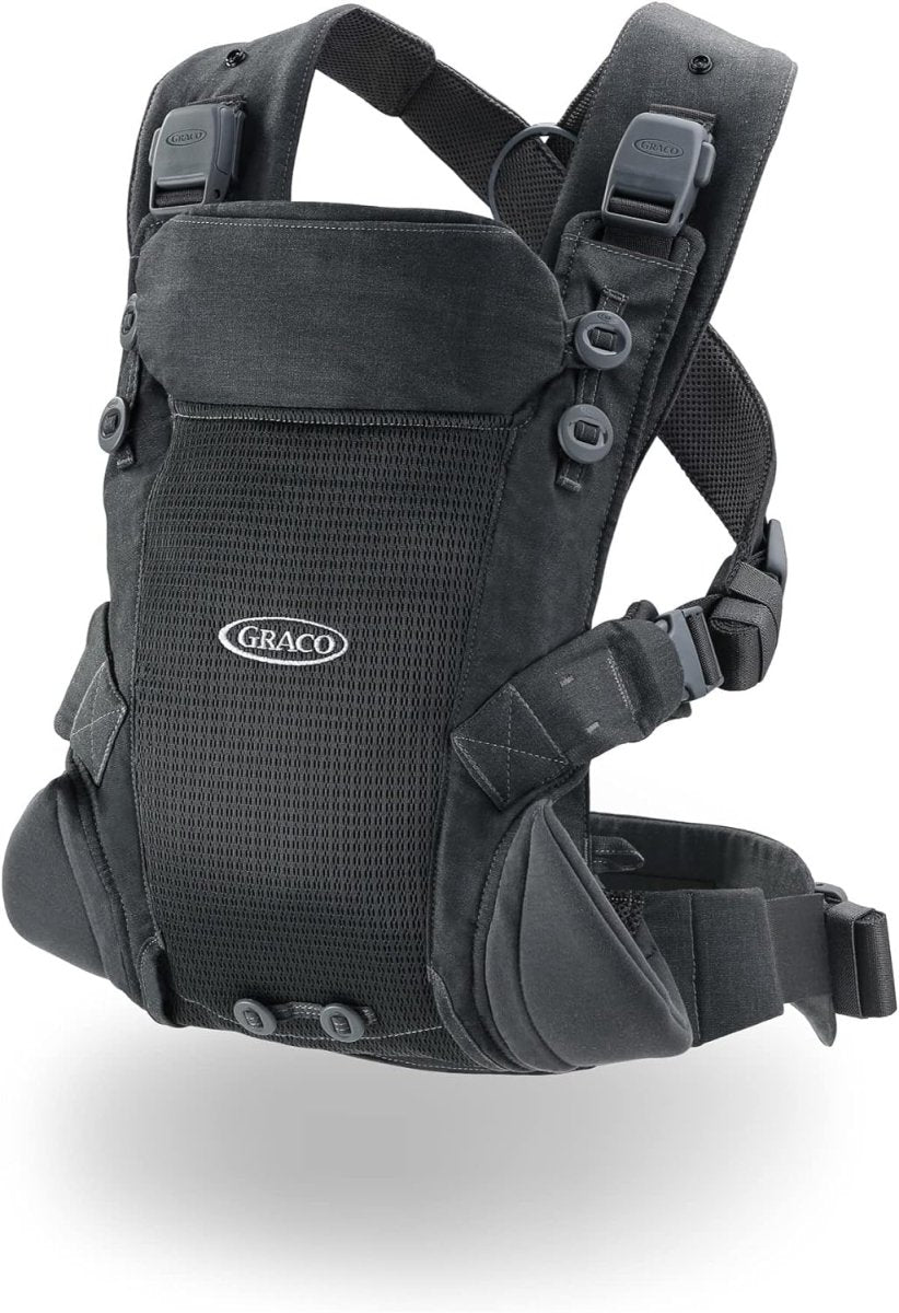 Graco Cradle Me Lite 3 in 1 Baby Carrier - Charcoal Grey, Supports 3.6 - 13.6 kg (8 - 30 lb) - LittleTreasures