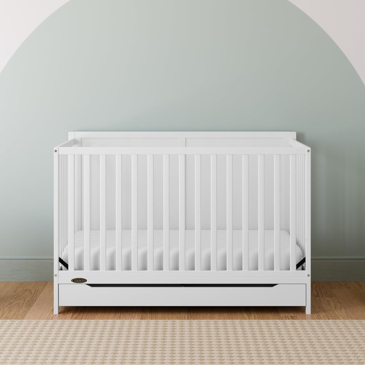 Graco Melrose 5 - in - 1 Convertible Crib with Drawer - White - LittleTreasures