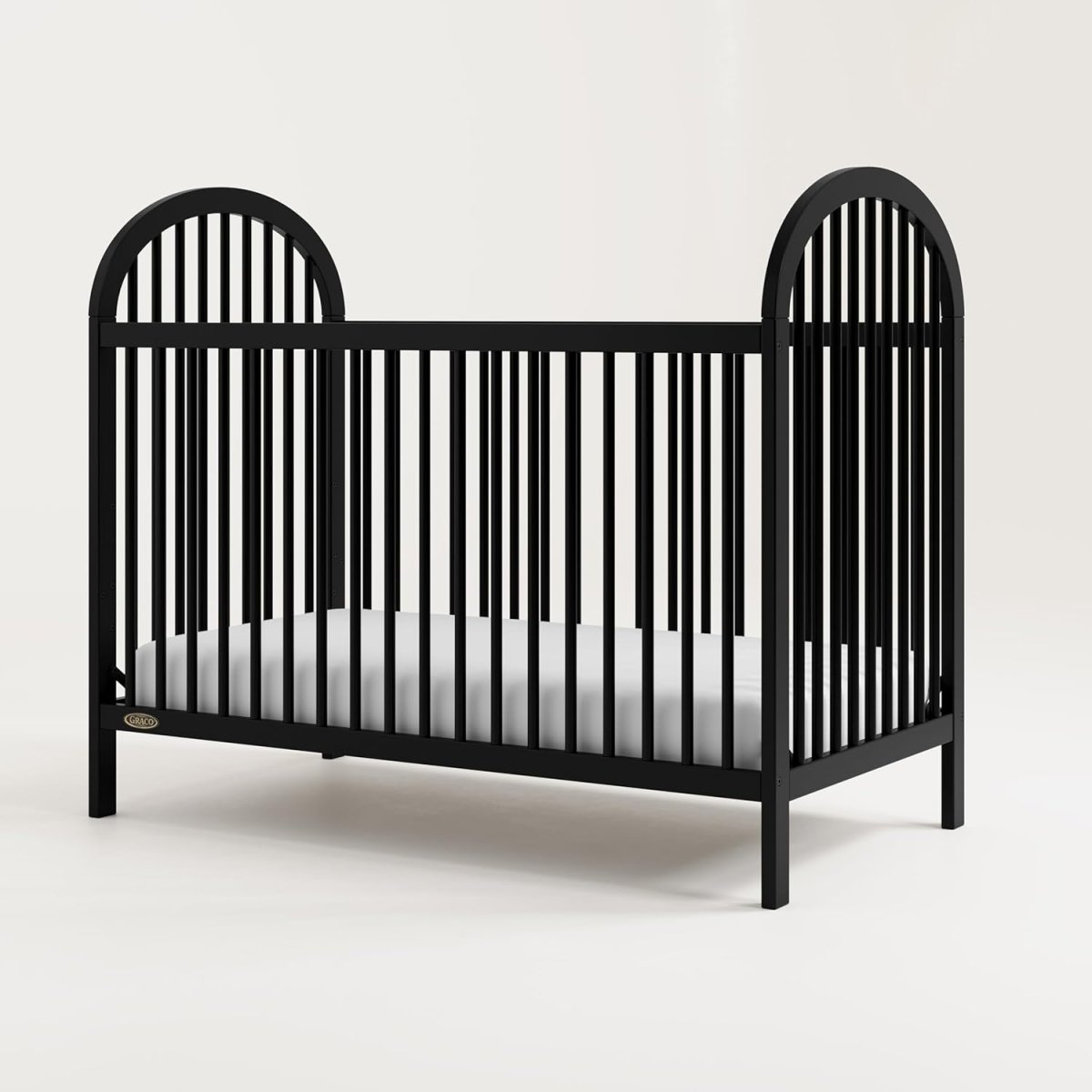 Graco Olivia 3 - in - 1 Convertible Crib (Black) – GREENGUARD Gold Certified, Converts to Daybed and Toddler Bed, Fits Standard Full - Size Crib Mattress, Adjustable Mattress Height, Easy - to - Match Style - LittleTreasures