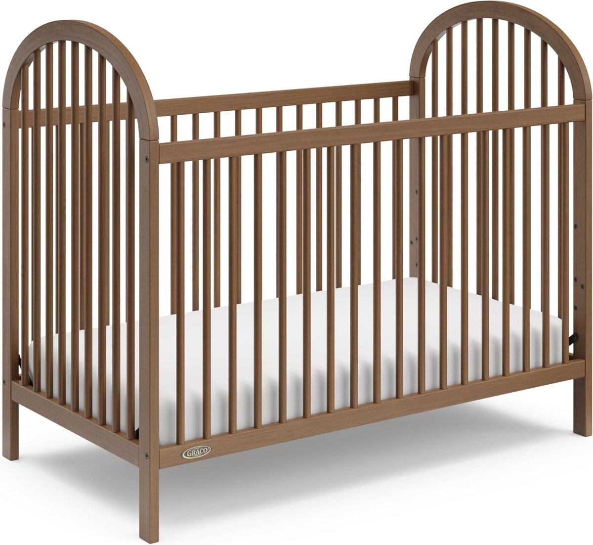 Graco Olivia 3 - in - 1 Convertible Crib (Hazelnut) – GREENGUARD Gold Certified, Converts to Daybed and Toddler Bed, Fits Standard Full - Size Crib Mattress, Adjustable Mattress Height, Easy - to - Match Style - LittleTreasures
