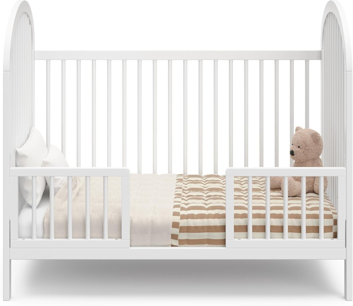 Graco Olivia 3 - in - 1 Convertible Crib (White) – GREENGUARD Gold Certified, Converts to Daybed and Toddler Bed, Fits Standard Full - Size Crib Mattress, Adjustable Mattress Height, Easy - to - Match Style - LittleTreasures