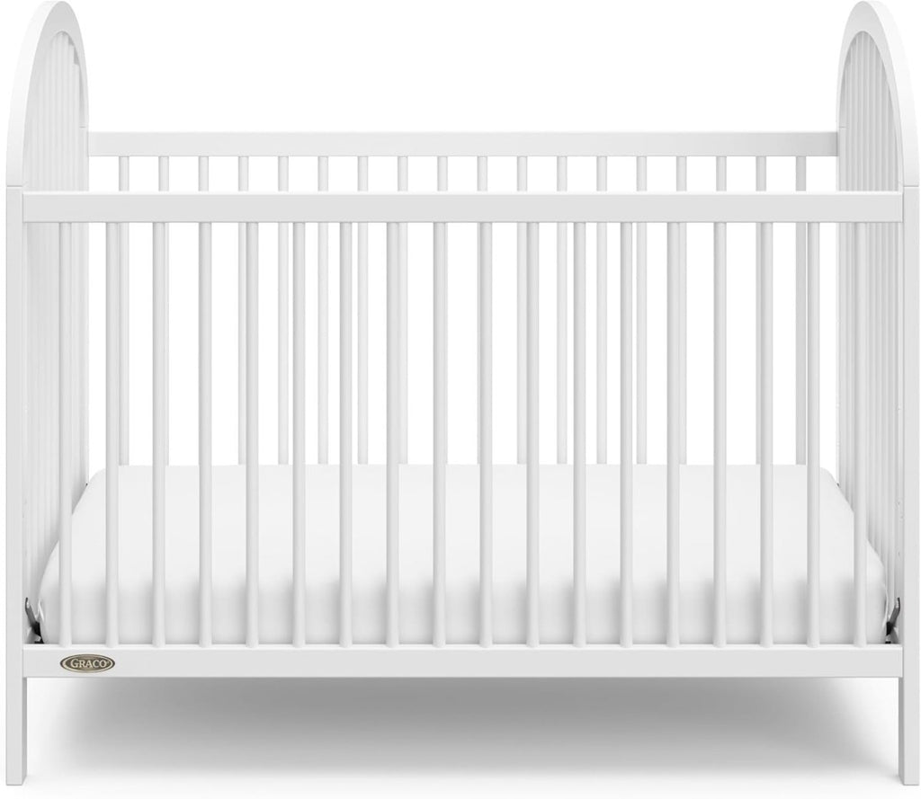 Graco Olivia 3 - in - 1 Convertible Crib (White) – GREENGUARD Gold Certified, Converts to Daybed and Toddler Bed, Fits Standard Full - Size Crib Mattress, Adjustable Mattress Height, Easy - to - Match Style - LittleTreasures