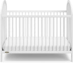 Graco Olivia 3 - in - 1 Convertible Crib (White) – GREENGUARD Gold Certified, Converts to Daybed and Toddler Bed, Fits Standard Full - Size Crib Mattress, Adjustable Mattress Height, Easy - to - Match Style - LittleTreasures