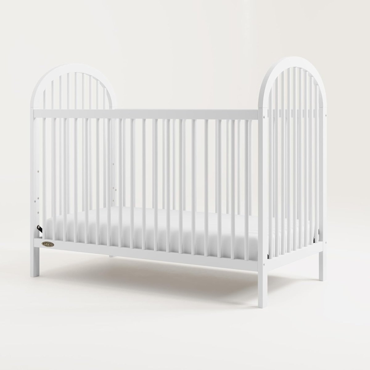 Graco Olivia 3 - in - 1 Convertible Crib (White) – GREENGUARD Gold Certified, Converts to Daybed and Toddler Bed, Fits Standard Full - Size Crib Mattress, Adjustable Mattress Height, Easy - to - Match Style - LittleTreasures