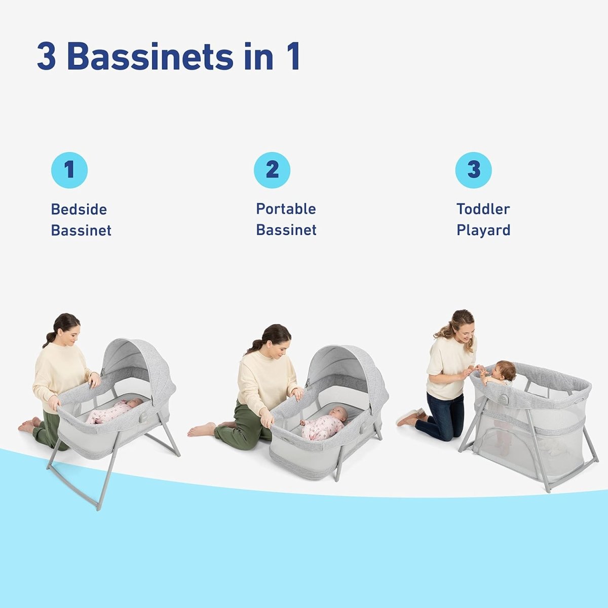 Graco Sense2Snooze Bassinet with Cry Detection Technology, Hamilton - LittleTreasures