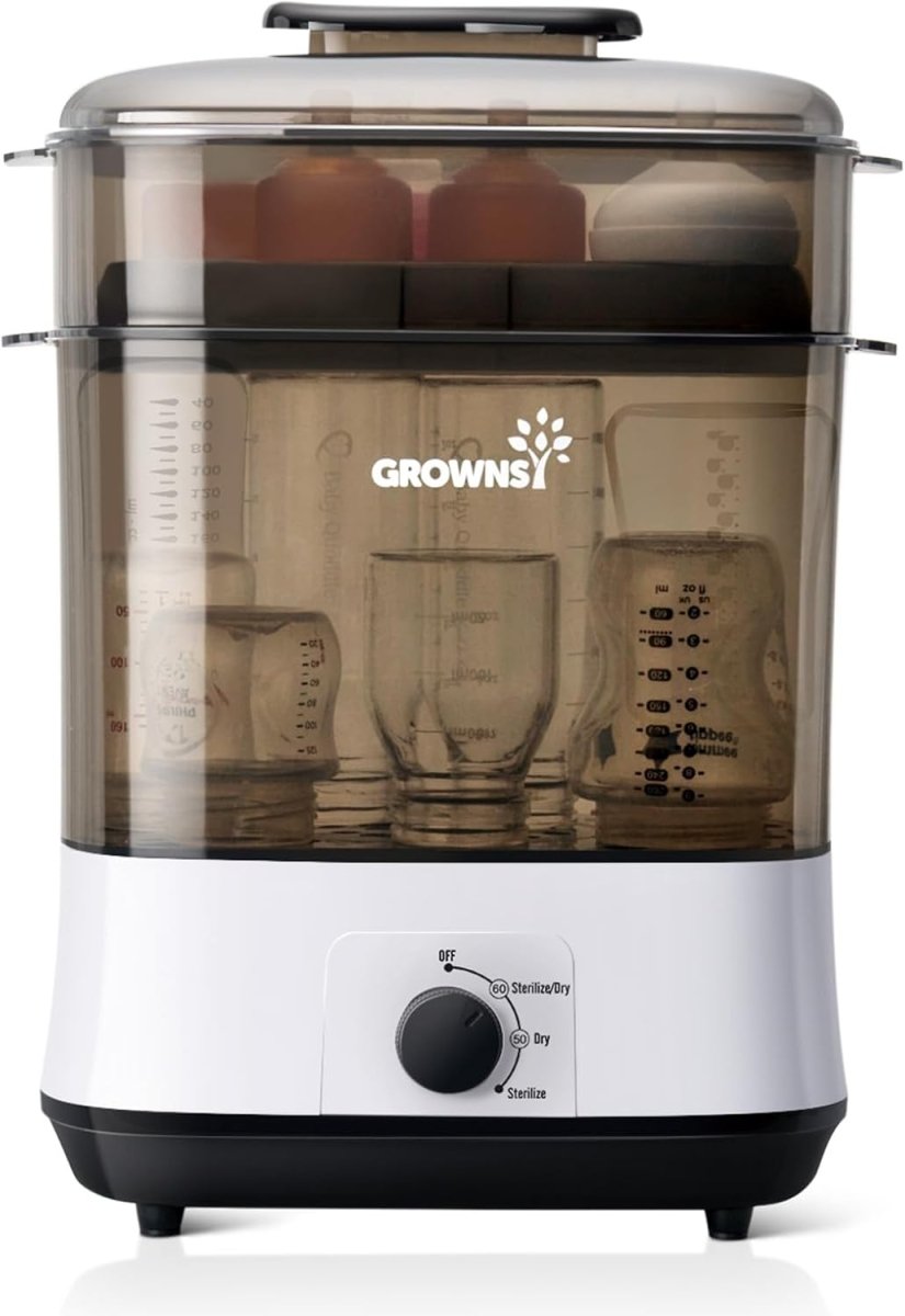 GROWNSY Bottle Sterilizer and Dryer, Electric Steam Baby Bottle Sterilizer, Bottle Sanitizer for Baby Bottles & Pacifiers, Breast Pump Parts - LittleTreasures