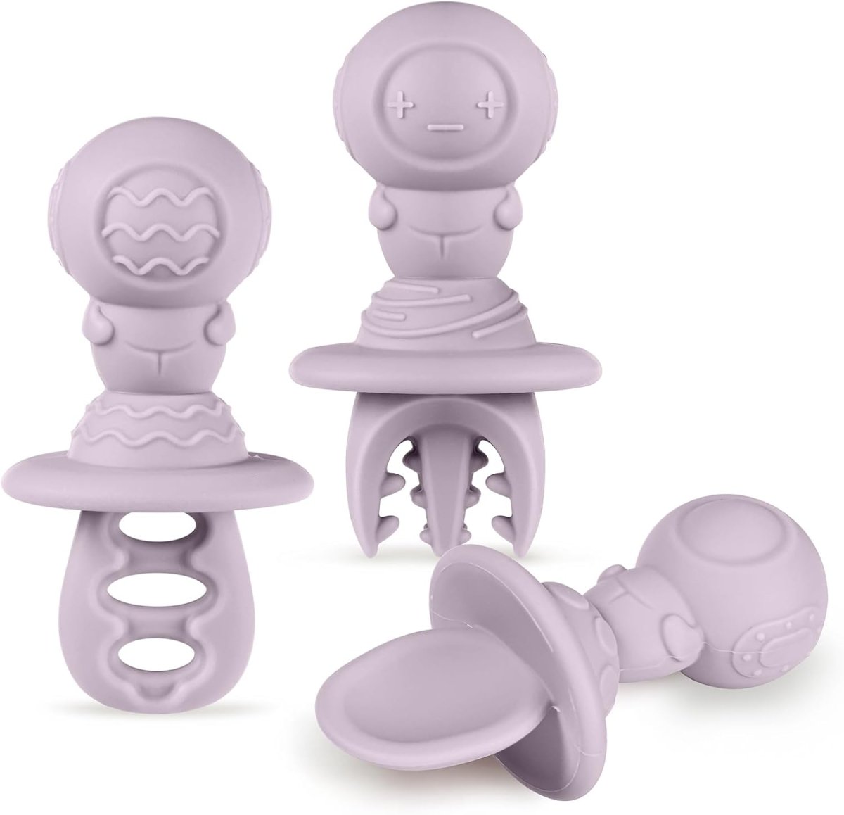 Haakaa Astronaut Beginner Silicone Cutlery Set – Baby Spoons and Forks for Self Feeding 6 Months, Baby Led Weaning Supplies, Toddler Feeding Essentials - LittleTreasures