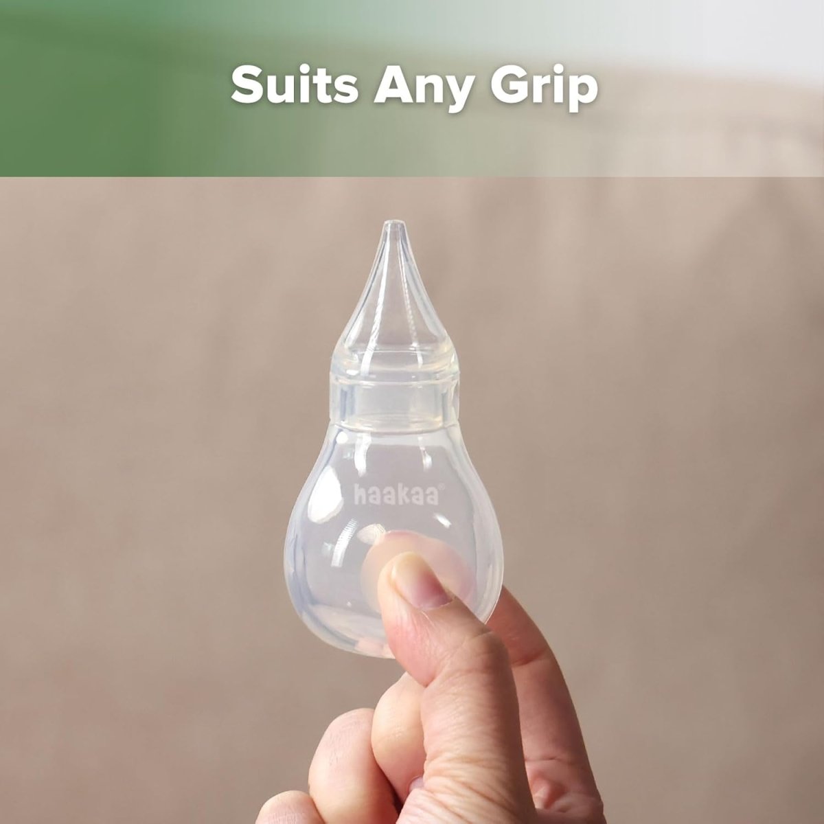 Haakaa Silicone Baby Nasal Aspirator | Easy - Squeeze Nose Bulb Syringe | Baby Nose Cleaner , 12m+ Infant &Toddler - BPA Free Silicone - LittleTreasures
