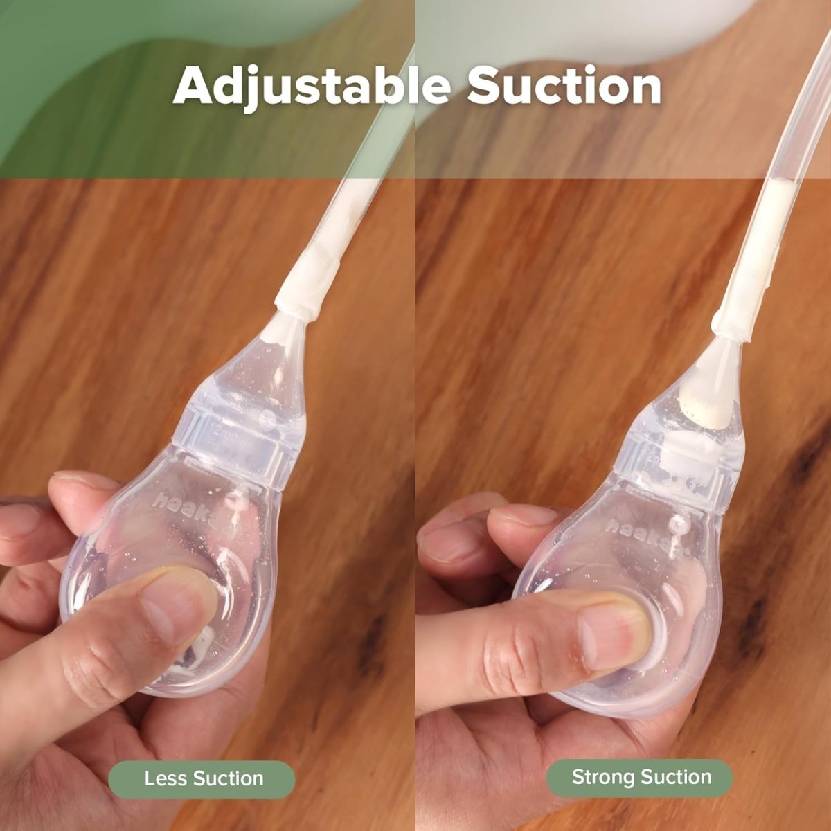 Haakaa Silicone Baby Nasal Aspirator | Easy - Squeeze Nose Bulb Syringe | Baby Nose Cleaner , 12m+ Infant &Toddler - BPA Free Silicone - LittleTreasures