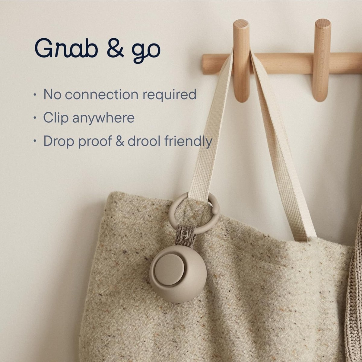 Hatch Go | Portable Sound Machine for Babies and Kids | Sleep Soother | 10 Soothing Sounds | White Noise | Shush | Travel | Registry Gift | Baby Shower | Clips on Stroller | Putty - LittleTreasures