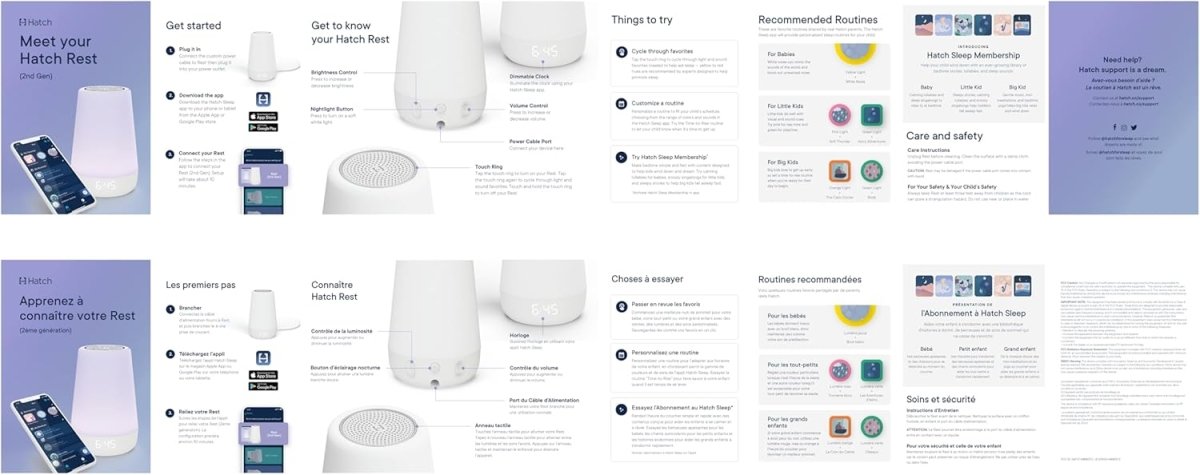 Hatch Rest Baby Sound Machine, Night Light | 2nd Gen | Registry Essential, Sleep Trainer, Routine Builder, Time - to - Rise Alarm Clock, White Noise Soother, Nursery Stories, Toddler Kids Bedroom (Wi - Fi) - LittleTreasures