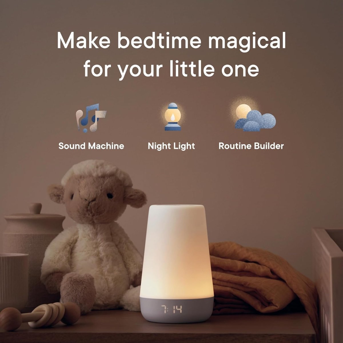 Hatch Rest Baby Sound Machine, Night Light | 2nd Gen | Registry Essential, Sleep Trainer, Routine Builder, Time - to - Rise Alarm Clock, White Noise Soother, Nursery Stories, Toddler Kids Bedroom (Wi - Fi) - LittleTreasures