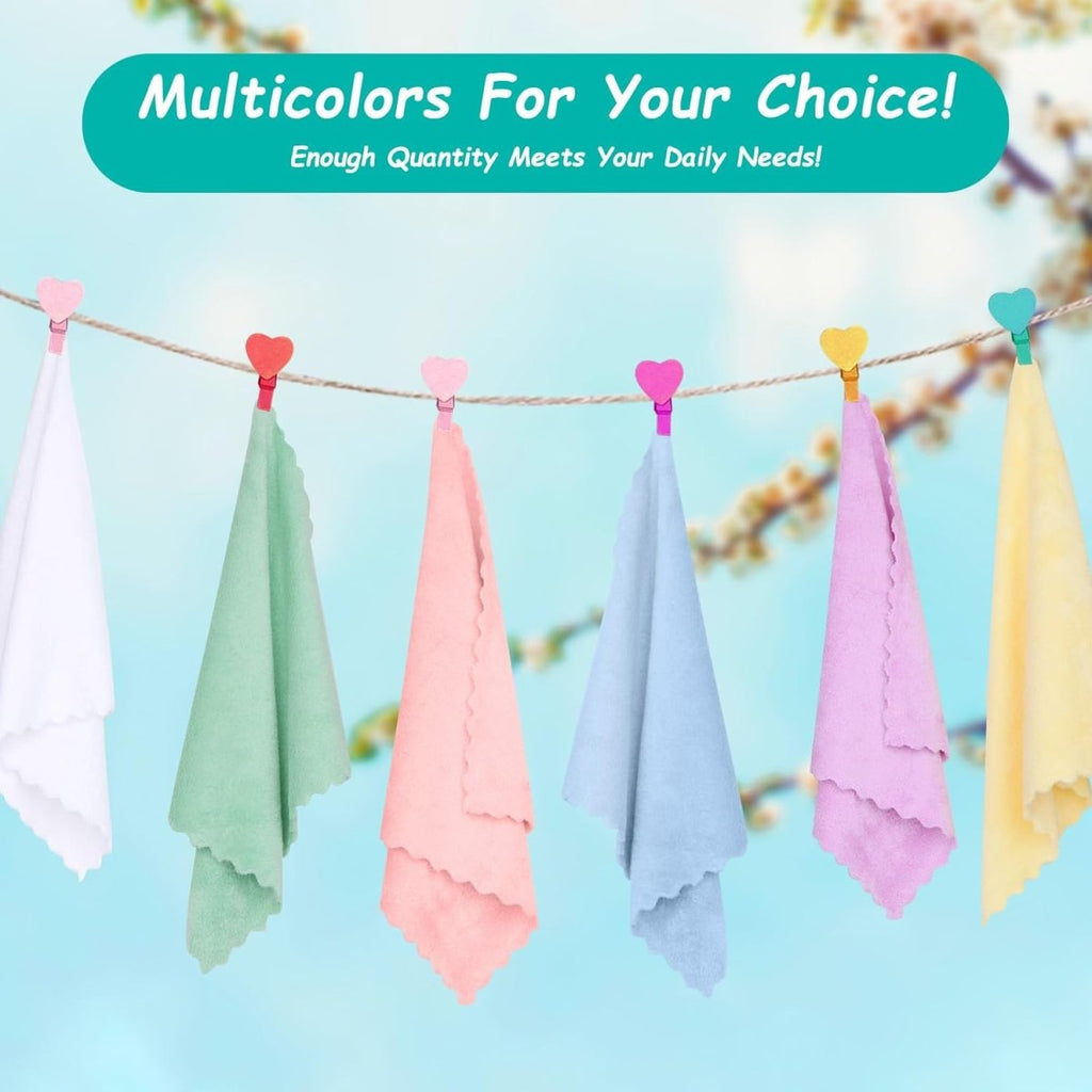 HOMEXCEL Baby Washcloths 24 Pack,Microfiber Coral Fleece Baby Bath Face Towel 7x9 Inch Extra Absorbent and Soft Burp Cloth and Wash Cloths for Newborn,Infants and Toddlers,Gentle On Sensitive Skin - LittleTreasures