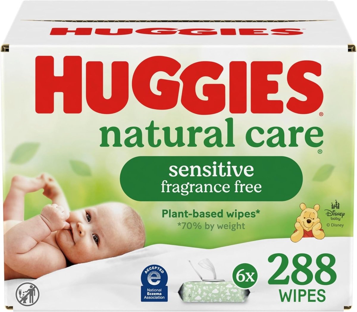 Huggies Natural Care Sensitive Baby Wipes, Unscented, Hypoallergenic, 99% Purified Water, 15 Flip - Top Packs (960 Wipes Total) - LittleTreasures