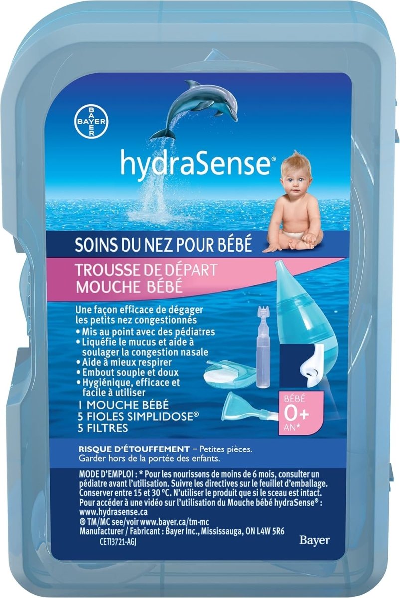 hydraSense Nasal Aspirator Starter Kit, Baby Care, Relieve Congested and Stuffy Noses, 1 Kit - LittleTreasures