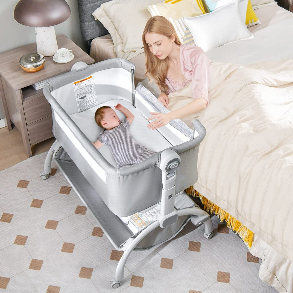 INFANS 3 - in - 1 Baby Rocking Bassinet & Portable Co - Sleeper Crib - LittleTreasures