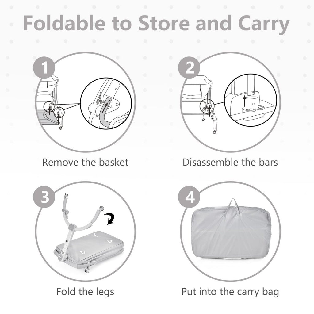 INFANS 3 - in - 1 Baby Rocking Bassinet & Portable Co - Sleeper Crib - LittleTreasures