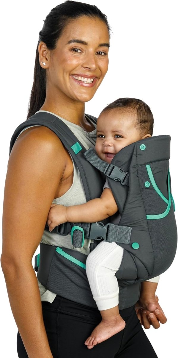 Infantino Carry On Active - Ergonomic Multi - Pocket Infant & Toddler Carrier, 8 - 40 lbs, with Padded Straps, Lumbar Belt Storage & Pacifier Loop - LittleTreasures